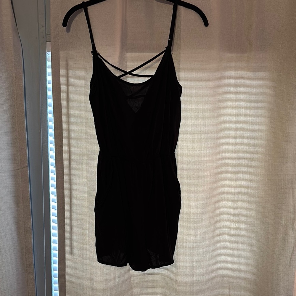 Black Strappy Romper